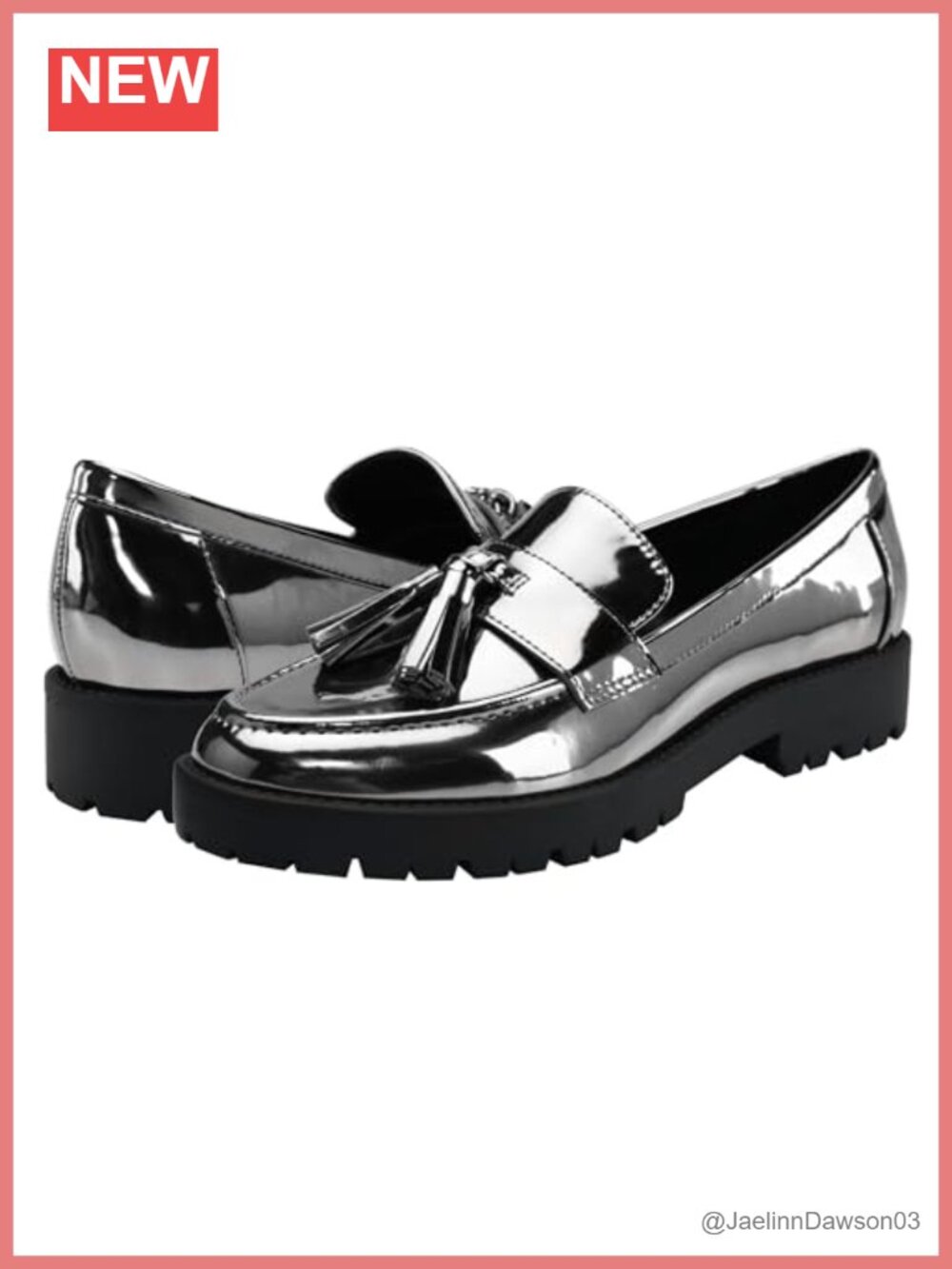 Bandolino Fillup Slip-On Loafers Block Heel Almond Toe Cushioned Tassel